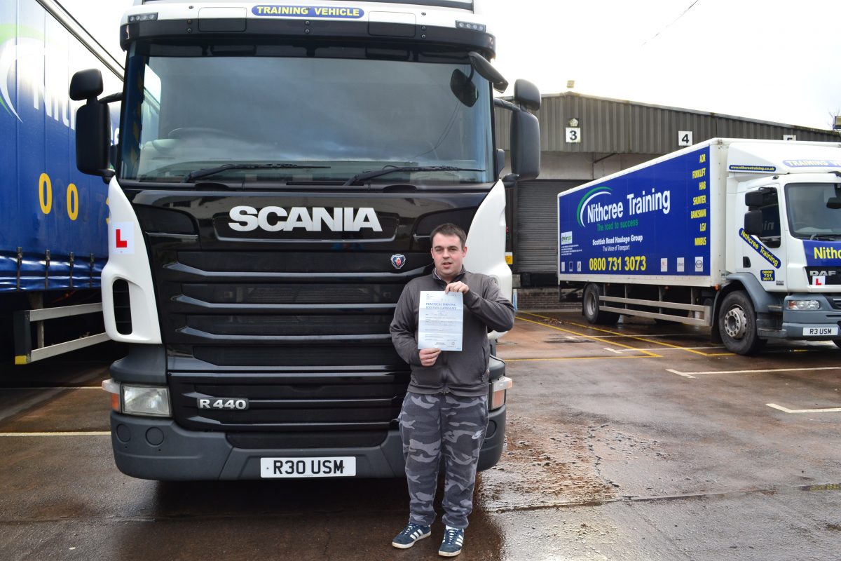 Well done Fraser first time pass Nithcree Training